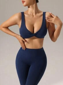 Easithlete 无缝高弹力运动服套装、运动胸罩和紧身裤健身套装