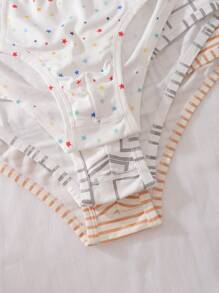 3-Pack Boys' Milk Silk Sea Shell & Starfish Graphic Print Underwear - Yellow - View 5