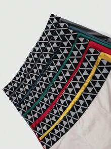 6pcs/Pack Letter Jacquard Waistband Teens/Youth Boxer Briefs - Multicolor - View 3