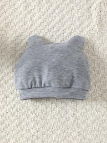 2pcs Newborn Baby Boy Cute Bear Striped Print Long Sleeve Jumpsuit, Suitable For Spring, Autumn & Winter - Grey - View 8