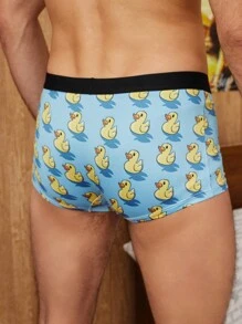 Happy Jammies Men's Cartoon Duck Printed Boxer Briefs