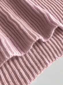 SHEIN Unity Robe en tricot ajustée pour femmes grandes tailles avec encolure en V, taille resserrée et ourlet de sirène floral élégant - Rose bonbon - Voir 6