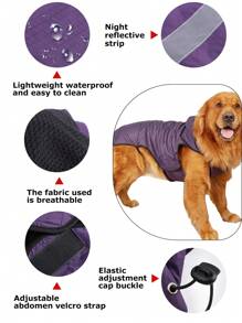 PETSIN 1pc Pet Raincoat For Dogs, Waterproof Dog Clothes