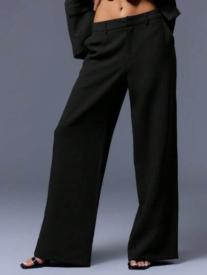 MUSERA Pantalones de pierna recta, elegantes y profesionales, de negocios, informales, para vacaciones, otoño e invierno. Ideales para el trabajo, la oficina, citas románticas, salidas nocturnas, regreso a clases, invitados a bodas, Navidad, traje para el día a día, armario cápsula, negro, Acción de Gracias.