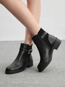 CUCCOO BIZCHIC Women's Fashionable Versatile Ankle Boots For And Spring Shoes Spring Break Easter - Black - View 3