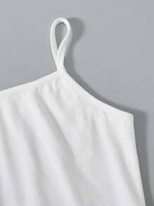 SHEIN 3pcs/Pack Casual Multi-Color Knit Camisole Top For Tween Girls - Red - View 4