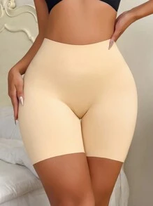 1 quần lót định hình liền mạch cho nữ, quần legging cạp cao nâng mông, kiểm soát bụng, lót lưới khoét rỗng gợi cảm - Màu be - Xem 5