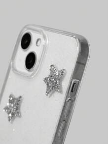 ROMWE Grunge Punk 1pc 3D Rhinestone Star Glitter Bling Phone Case, Compatible With Apple IPhone 11/12/13/14/15 Pro Max - Multicolor - View 5