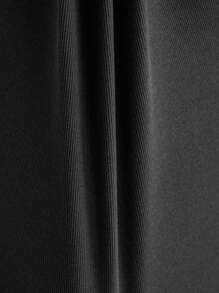 Men's Crew Neck Solid Color Warm Thermal Underwear Top, For Autumn/Winter - Dark Grey - View 3