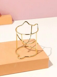 1个 5.5cm*5cm 不锈钢美妆蛋干燥架，美妆蛋粉扑架，金属收纳架，海绵蛋化妆蛋干燥架，家居装饰，圣诞装饰圣诞礼物 - 金色 - 查看 3
