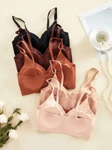 Shein Underwear&Sleepwear Basics 5 sztuk/zestaw biustonoszy damskich bez fiszbin (bez fiszbin) Zestaw biustonoszy
