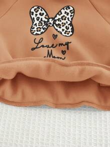 Cozy Pixies 2 Stück/Set Baby Mädchen Herz Grafik Kapuzen Raglan Langarm Pullover Sweatshirt und Trompetenform Hose Set, Herbstbekleidung