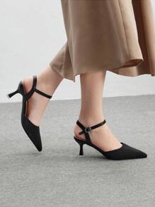 CUCCOO BIZCHIC Women's Fashionable Party Pink High Heel Pumps - Black - View 5