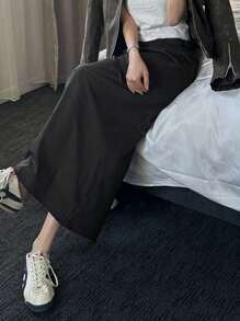 DAZY Women's Straight A-Line Casual/Office Skirt,Pencil Skirt - Grey - View 7