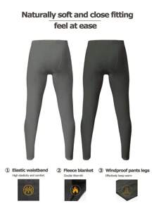 2 stuks heren effen casual warme lange broek
