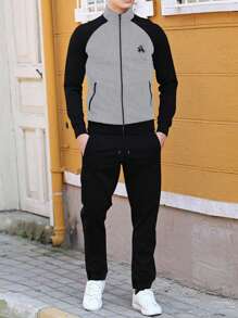 Manfinity Homme Bộ 2 quần nỉ và áo nỉ nhiều màu thường ngày cho nam, Thu/Đông - Nhiều màu - Xem 7