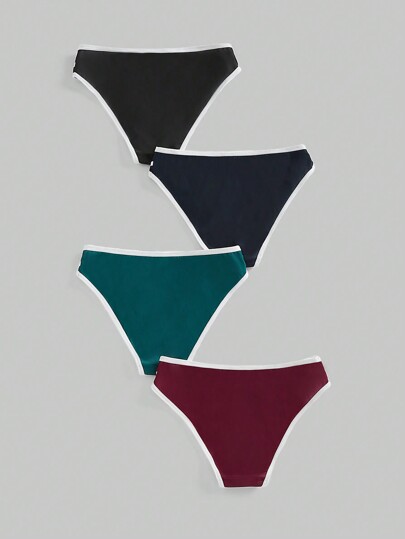 Street Life 4pcs/Pack Women's Silky Breathable Sports & Leisure Triangle Briefs Set