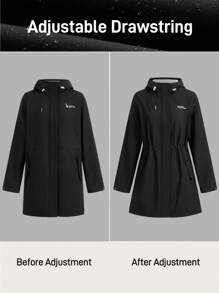 In My Nature In My Nature Outdoor Camping Hiking City Commute Fluorine-Free Water-Repellent Fleece Women Adjustable Waist Hooded Softshell Jacket