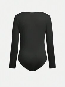 SHEIN Tween Girl Casual Solid Color Knit Buy 1 Get 1 Long Sleeve Jumpsuit - Multicolor - View 9