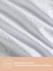 1个超柔软透气预洗泡泡纱枕套（不含枕芯），夏季高透气性舒适，信封式开口，灰色 - 灰色 - 查看 5