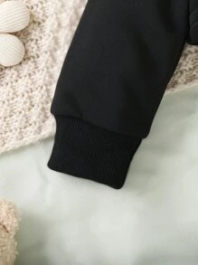 3pcs/Set Baby Girl Casual Sports Simple Design Sweatshirt Set, Spring And Autumn - Green - View 5