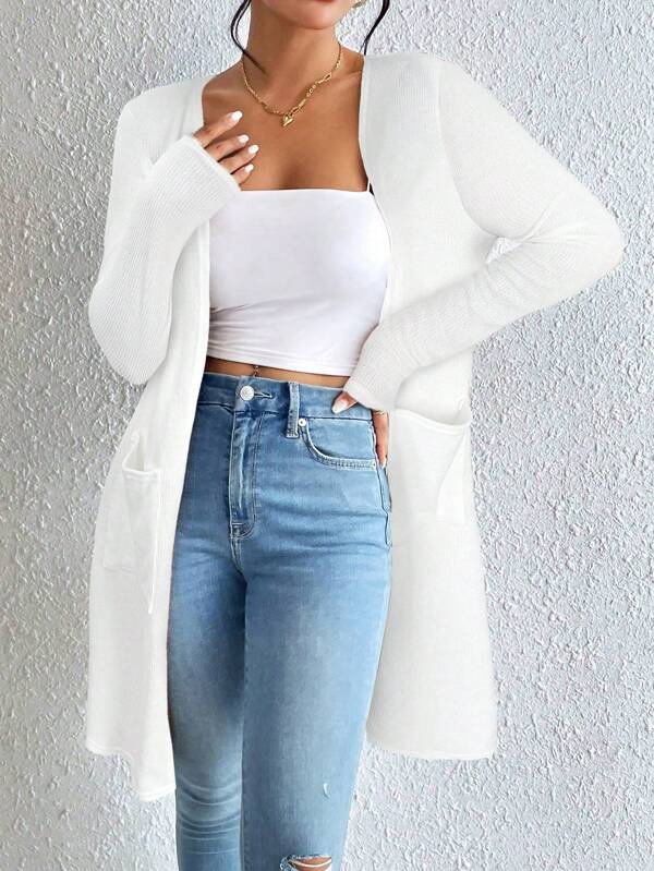 SHEIN Essnce Cardigan tricot régulier élégant pour femme