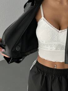 Muchica 女式休闲街头风格双排扣短款仿皮风衣 - 黑色 - 查看 6