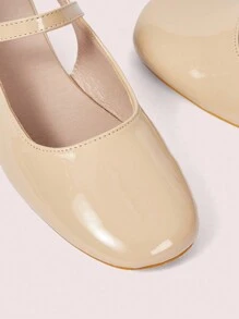 CUCCOO DOLLMOD 1 Pair Classic Design Solid Color Chunky Heel Women Dress Shoes, Casual For Daily Wear New Year Holiday - Apricot - View 7