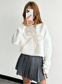 EURMUSE Sweatshirts amples femme avec broderie de ruban