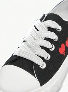 Fashion Versatile Spring/Summer Casual High Top Vulcanized Canvas Shoes For Children Back-To-School Season - Black - View 7