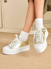 CUCCOO EASI Zapatillas de mujer de unicolor con diseño sencillo y casual, zapatillas de deporte para mujer, para el Día de San Valentín