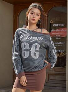 SHEIN Bộ áo nỉ và váy thời trang đường phố Mỹ cho bé gái tuổi teen, thủ công thêu ren, trang phục thường ngày và đa năng cho mùa xuân và mùa thu - Nhiều màu - Xem 5