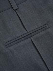 Rometta 大码弹力斜纹面料单口袋直腿休闲裤，适合外出通勤