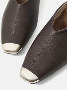 MOTF PREMIUM FAUX FUR SLIP-ON PUMPS FOR WOMEN, VALENTINES - Coffee Brown - View 6