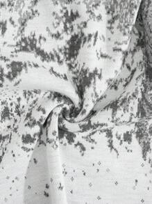 RueChic Men's Christmas Snowflake & Pine Tree Pattern Mock Neck Sweater - Dark Grey - View 6