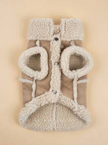 PETSIN Thermal Lined Autumn/Winter Warm Pet Vest Jacket, Shallow Brown, For Cats & Dogs