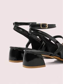 CUCCOO DOLLMOD Women's Glossy Fashion High Heel Pumps Spring Shoes Spring Break Easter - Black - View 8