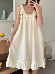 DAZY 荷叶边吊带休闲睡衣