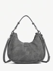 SHEIN ICON Quý cô, Túi xách tay nữ, Túi đeo chéo, Thời trang, Cá nhân hóa, Đơn giản, Đa năng, Đường phố, Những cô gái ngọt ngào và sành điệu, Những cô gái nóng bỏng, Y2k, Cổ điển, Đinh tán, Cổ điển, Thanh thiếu niên, Túi Y2k, Phong cách thời trang thập niên 2000, Túi Gothic Punk dành cho phụ nữ - Xám - Xem 4