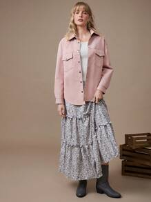 WESTFADE Faux Leather Western Boyfriend Coat - Pink - View 2