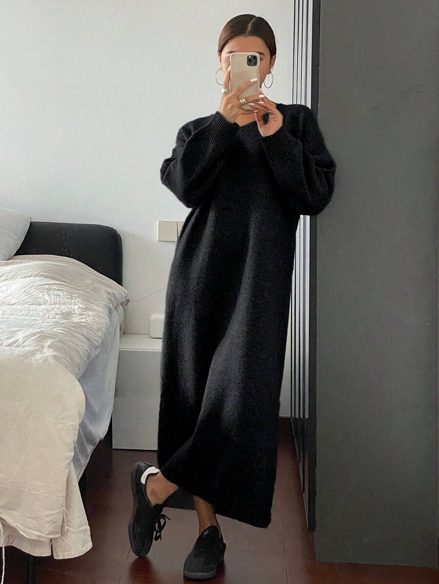 DAZY Women Knitted Sweater Dress, Casual And Fashion For Daily Wear,Fall Women Clothes