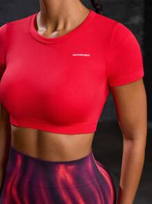 Powerista Women Casual Elastic Breathable Short Sleeve T-Shirt And Shorts Sports Outfit Gym Set