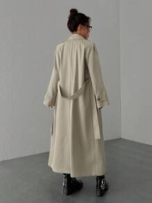 SHEIN EZwear 女式休闲纯色双排扣常规夹克，秋季