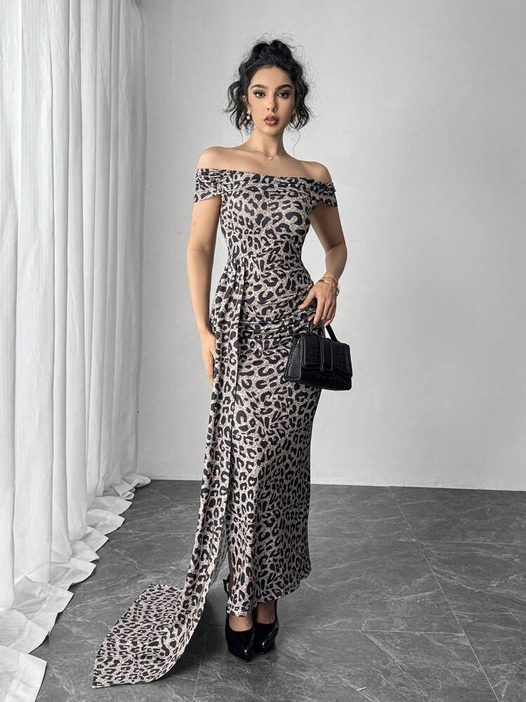 cheetah print off the shoulder dress Shutterstock Glamance Women's Leopard Print Off Shoulder Bodycon Dress  Leopard Print Dress Leopard Dress Cheetah Print Dress Animal Print Dress Off  The Shoulder Leopard Dress Y2K 2000s Back To School Club Outfits