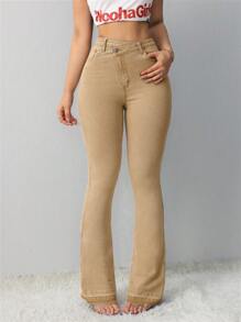 SHEIN Tall Women's Jeans Sexy Low Rise Skinny Stretch Flared Jeans