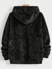 Manfinity VCAY 2 件男士针织贴身落肩休闲保暖内衬开衫套装，适合秋冬季，保暖 - 黑色 - 查看 6