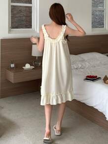 DAZY 荷叶边吊带休闲睡衣