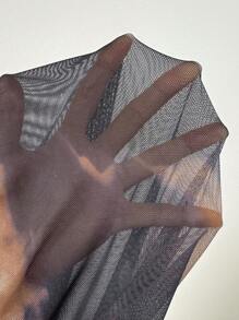 Breezaya 女士优雅扎染收腰无袖紧身连衣裙长款女装 - 彩色 - 查看 7