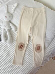 DAZY Young Girl' Minimalist Pattern Leggings, Casual Daily Wear