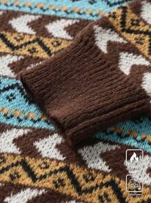 Claim Dot Men's Simple Fashionable Casual Sweater, Daily Wear - Brown - View 6